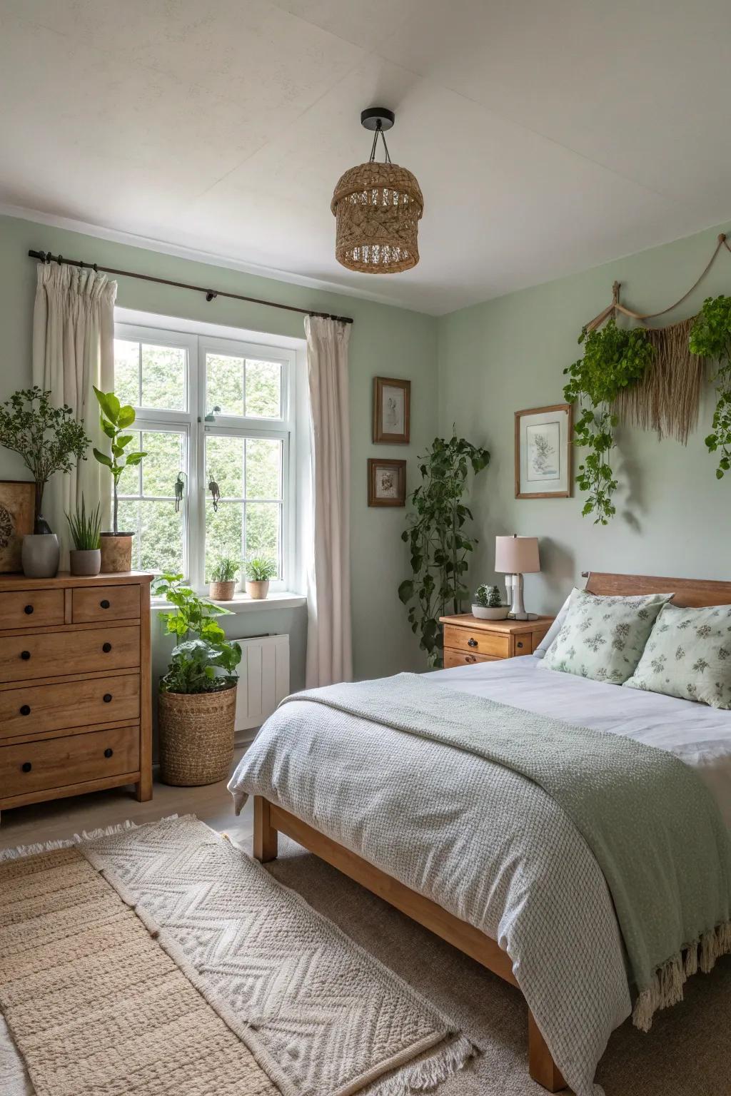 Celebrate tranquility with light sage hues.