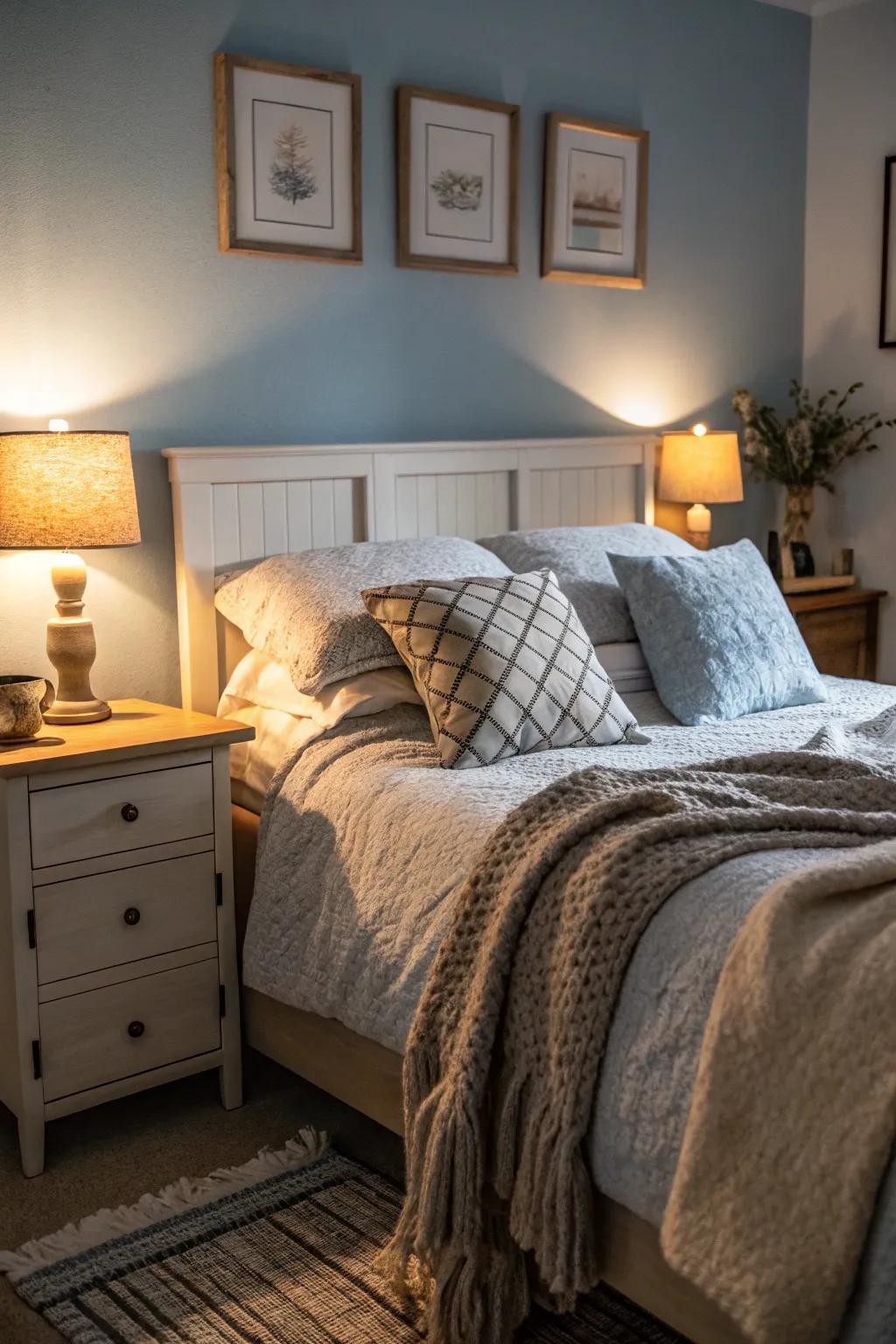 Mood lighting creates a versatile and inviting atmosphere.