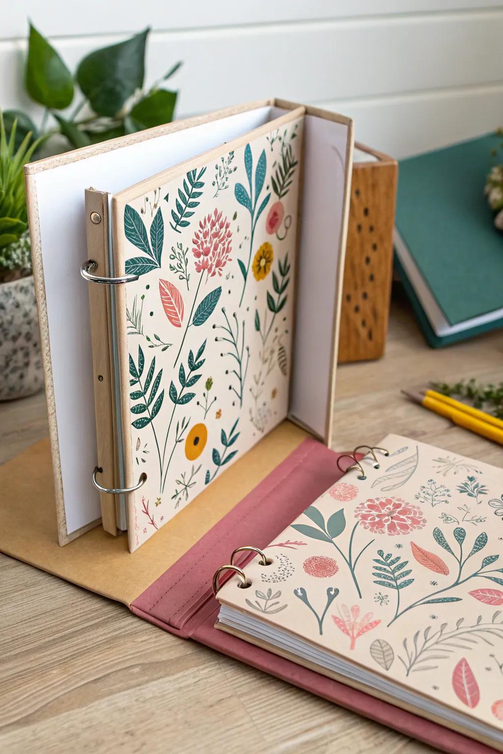 Unfold a little magic with every turn. Discover the joy of pop-up surprises in your minimalist binder design.