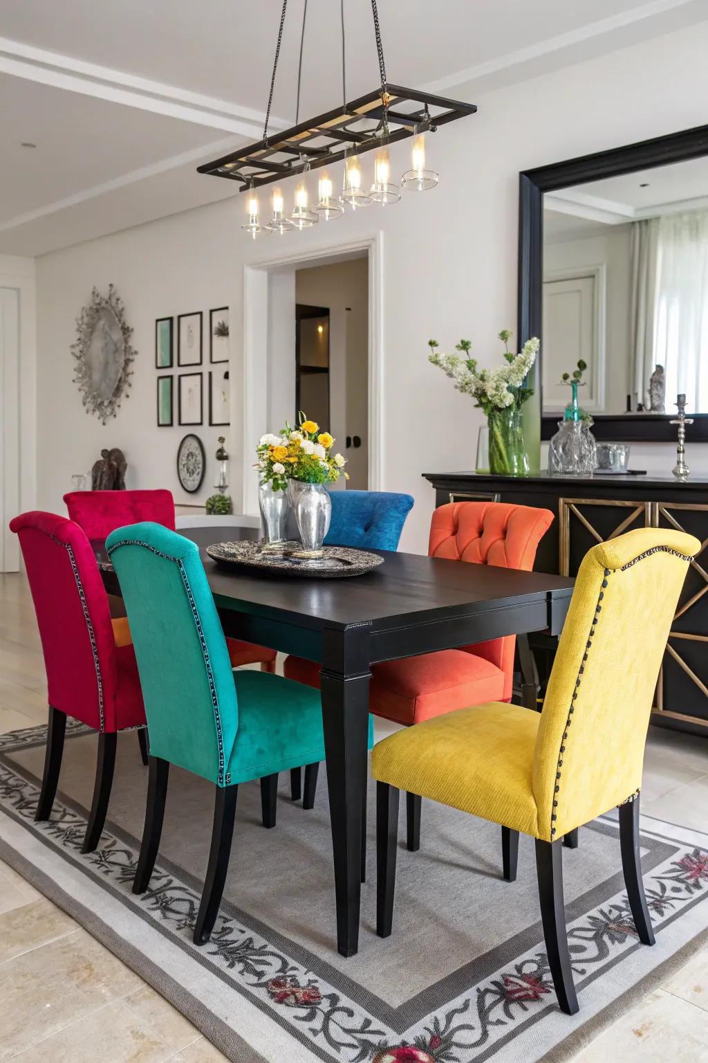 Bold seats make a statement and add character.