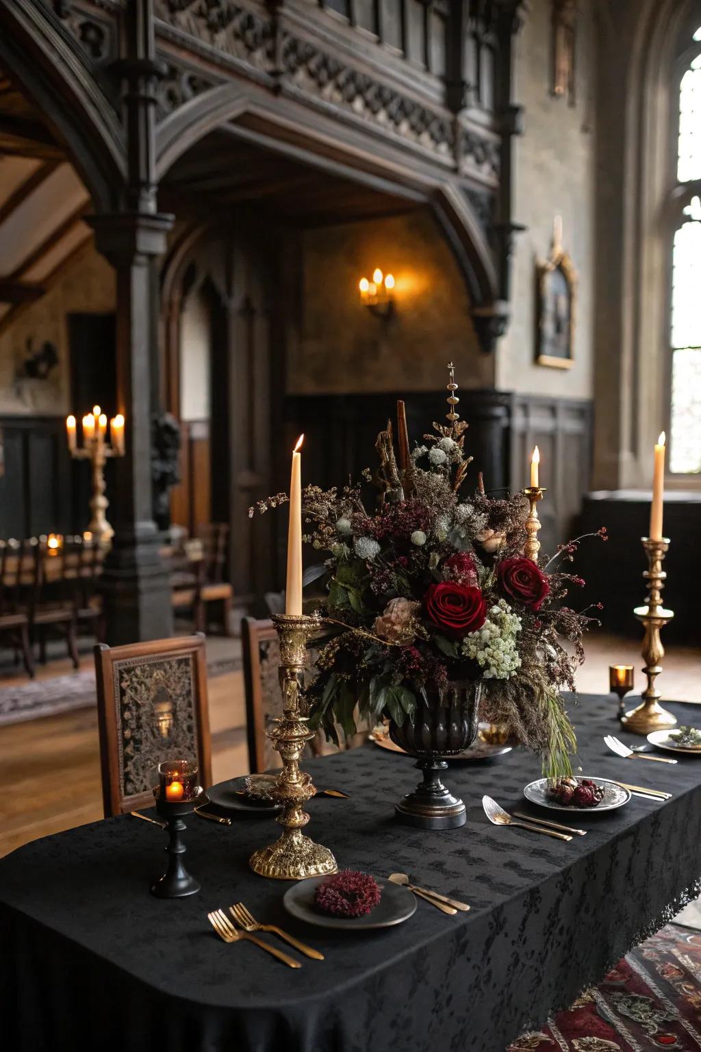 Mystical gothic detailed with a dramatic flair.