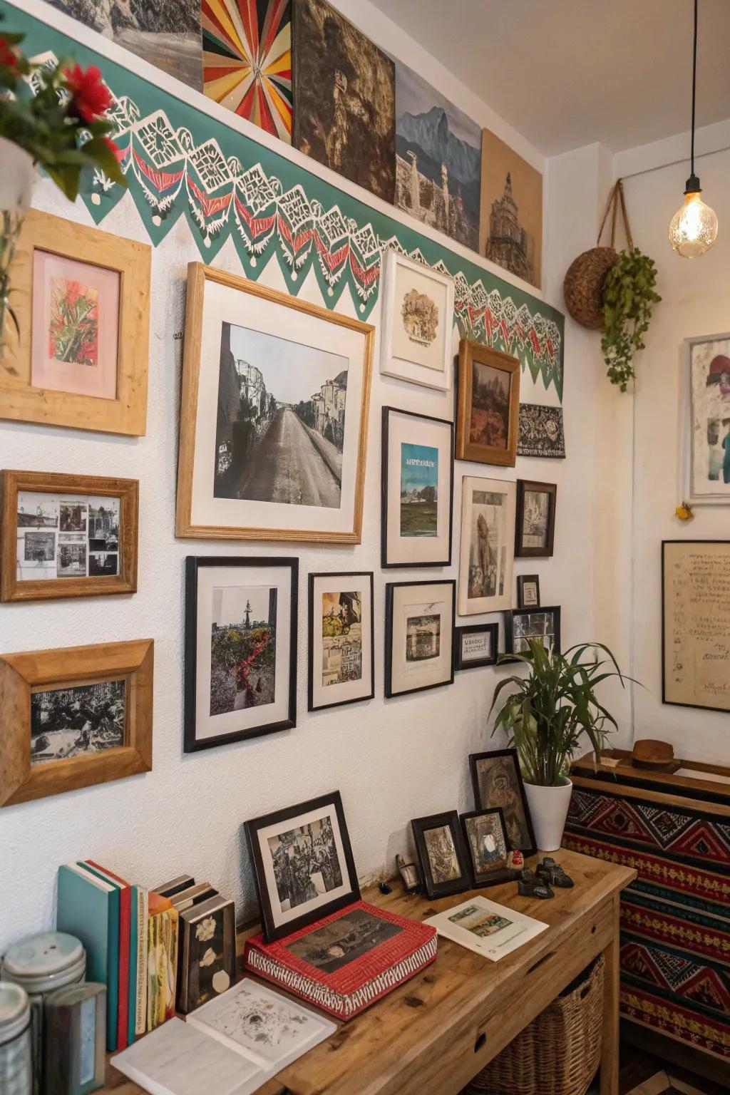 A personalized gallery wall shares your unique narrative.