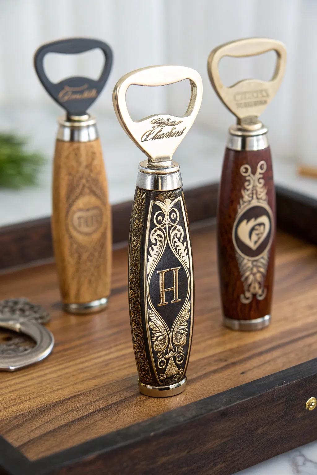 Celebration bottle grips that are both playful and functional.