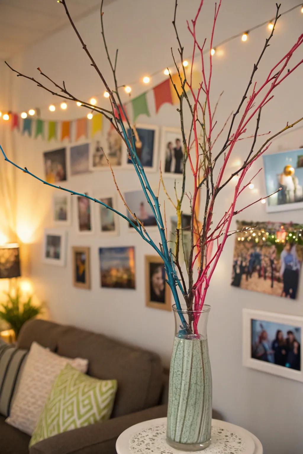 Artistic image display employing arbor branches.