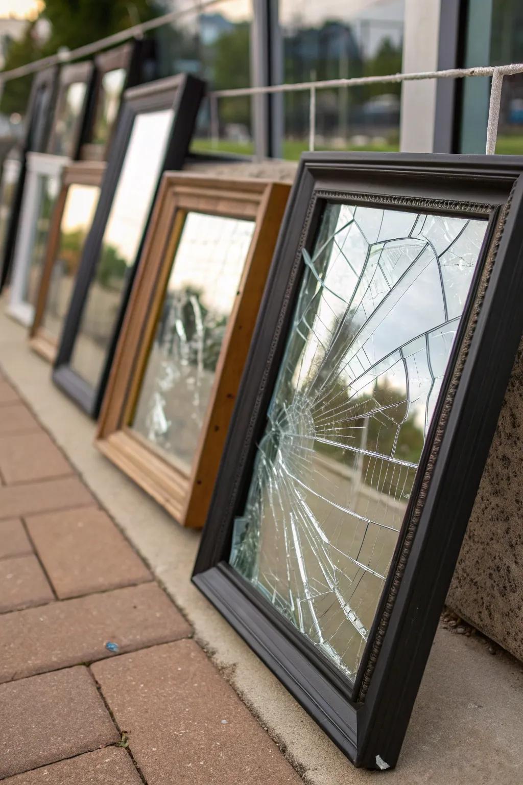 Frames featuring mirror backings heighten the sense of depth pertaining to your recollections.