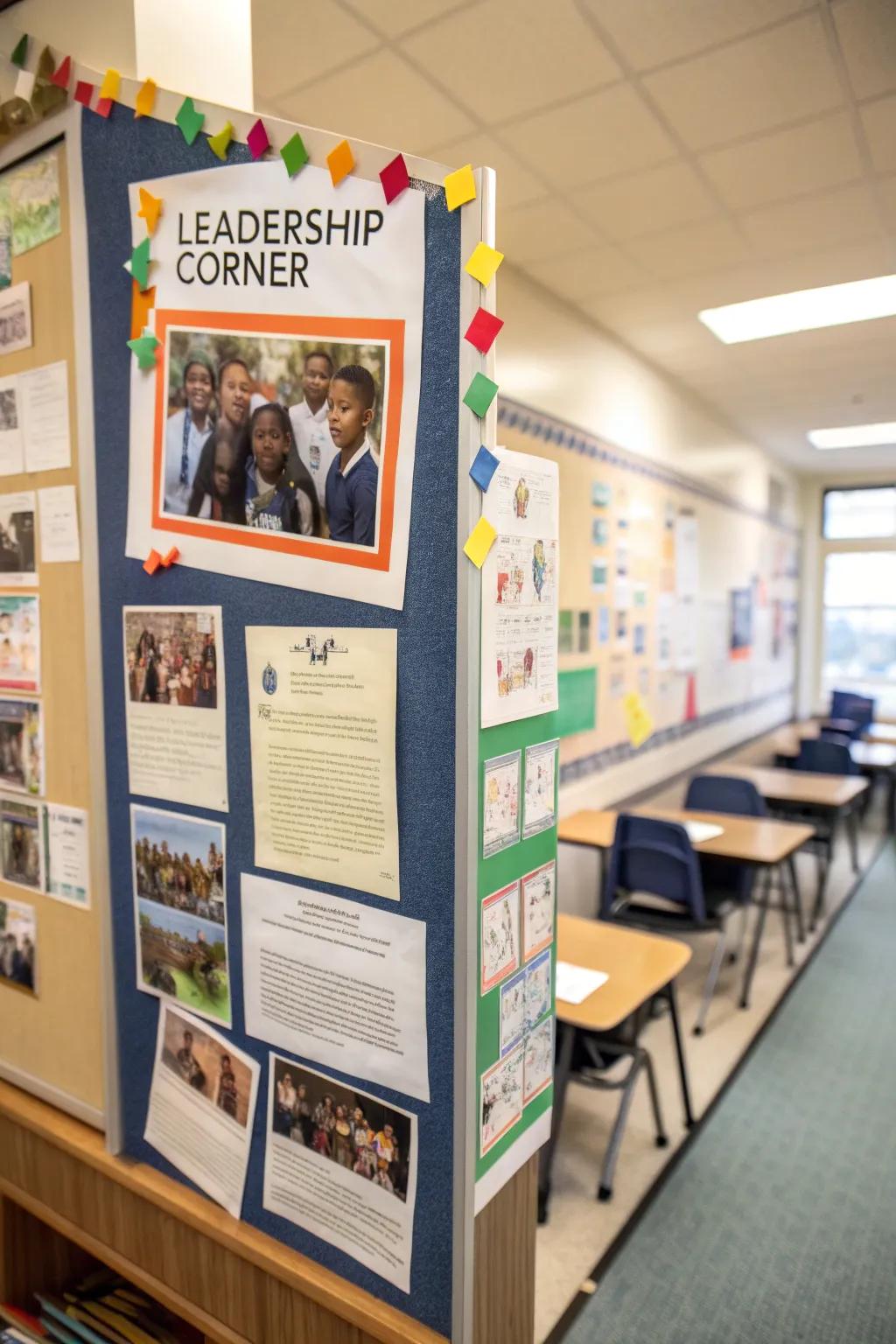 A leadership board honoring student leaders.