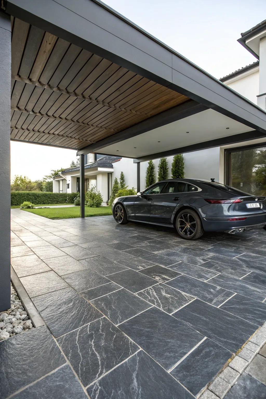 Record modules furnish a luxurious finish for your carport.
