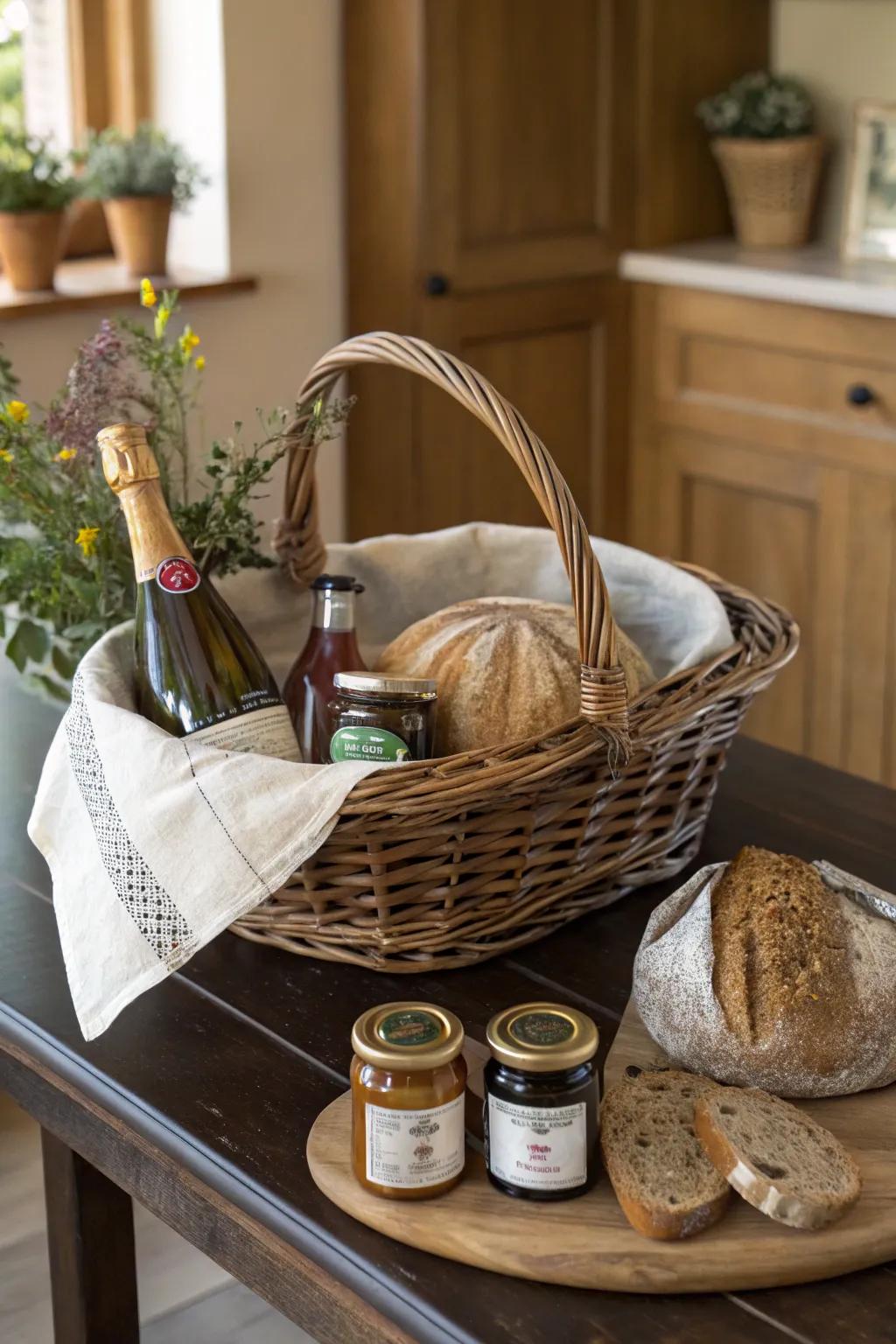 Handcrafted mixture with hand-fashioned confitures and handcrafted bread.