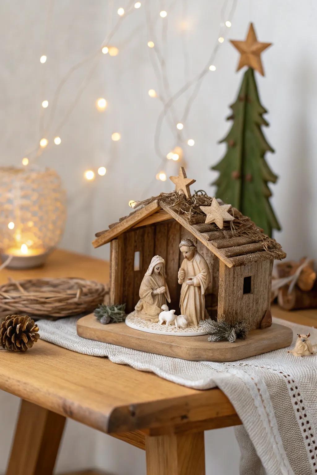 Create lasting memories with handcrafted miniature nativity scenes that blend simplicity and elegance for your holiday decor.