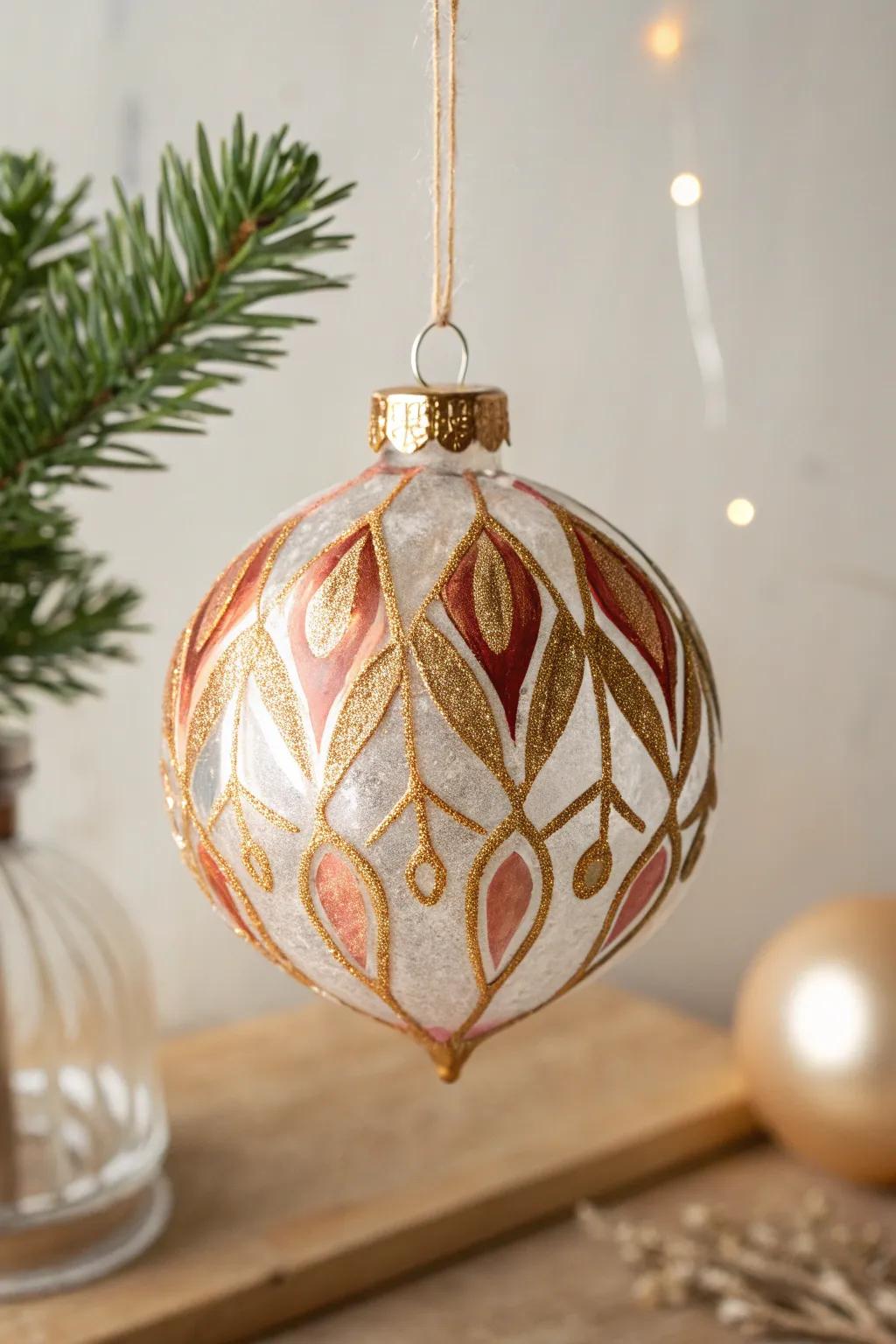 Elevate your holiday d&eacute;cor with stunning painted glass ornaments that blend elegance and simplicity.