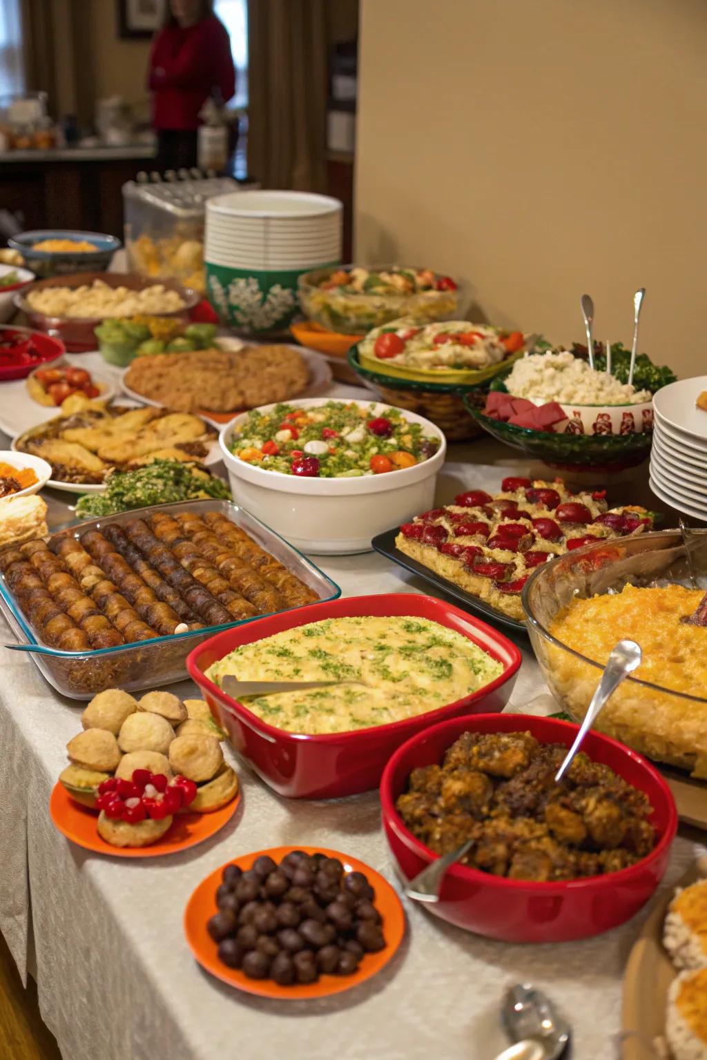 A festive shared feast through a delightful array of holiday dishes.