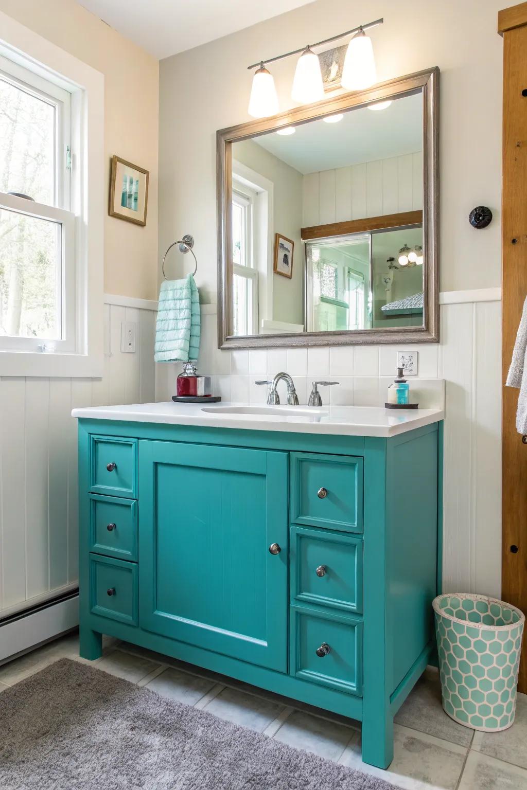 A washstand that demands attention.