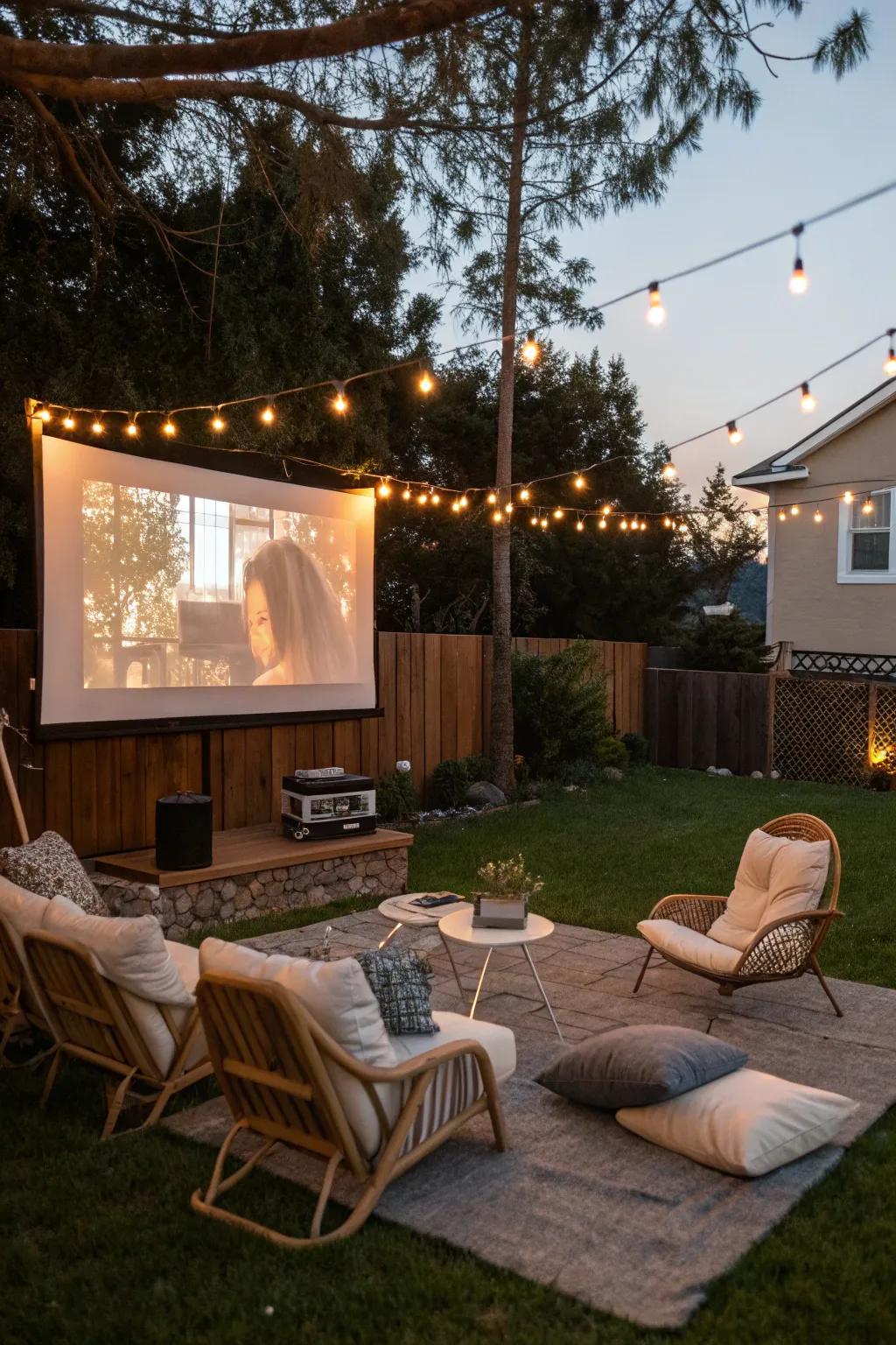 Outdoor movie theaters create memorable family evenings.