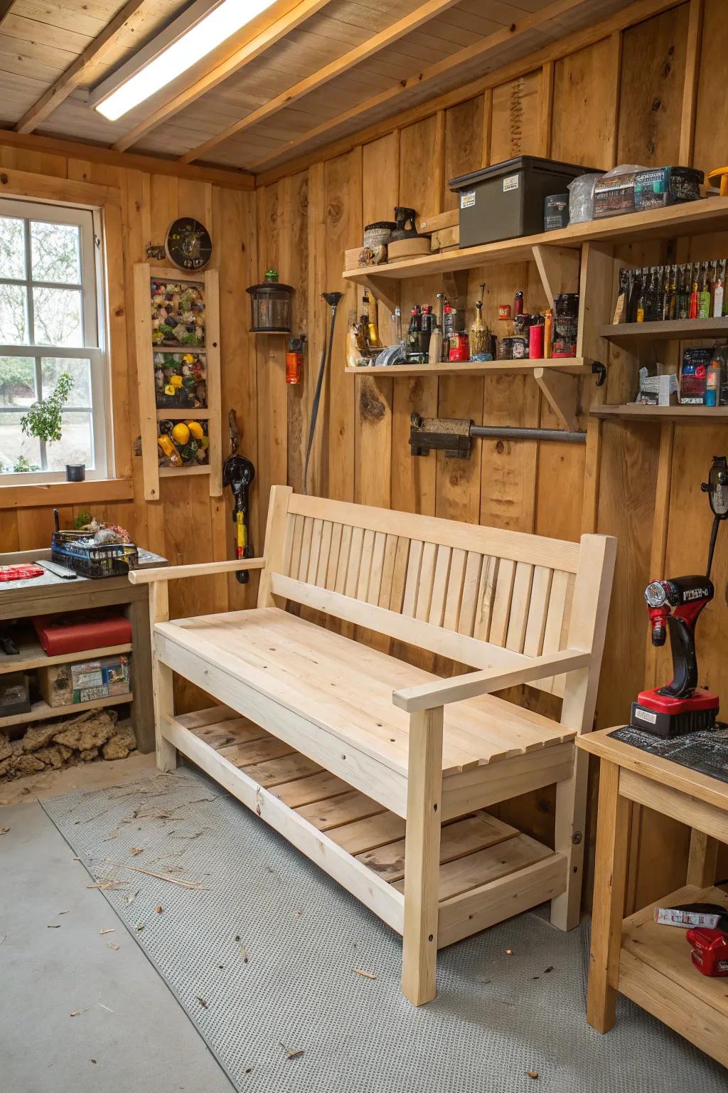 A customizable DIY bench for a personal signature.