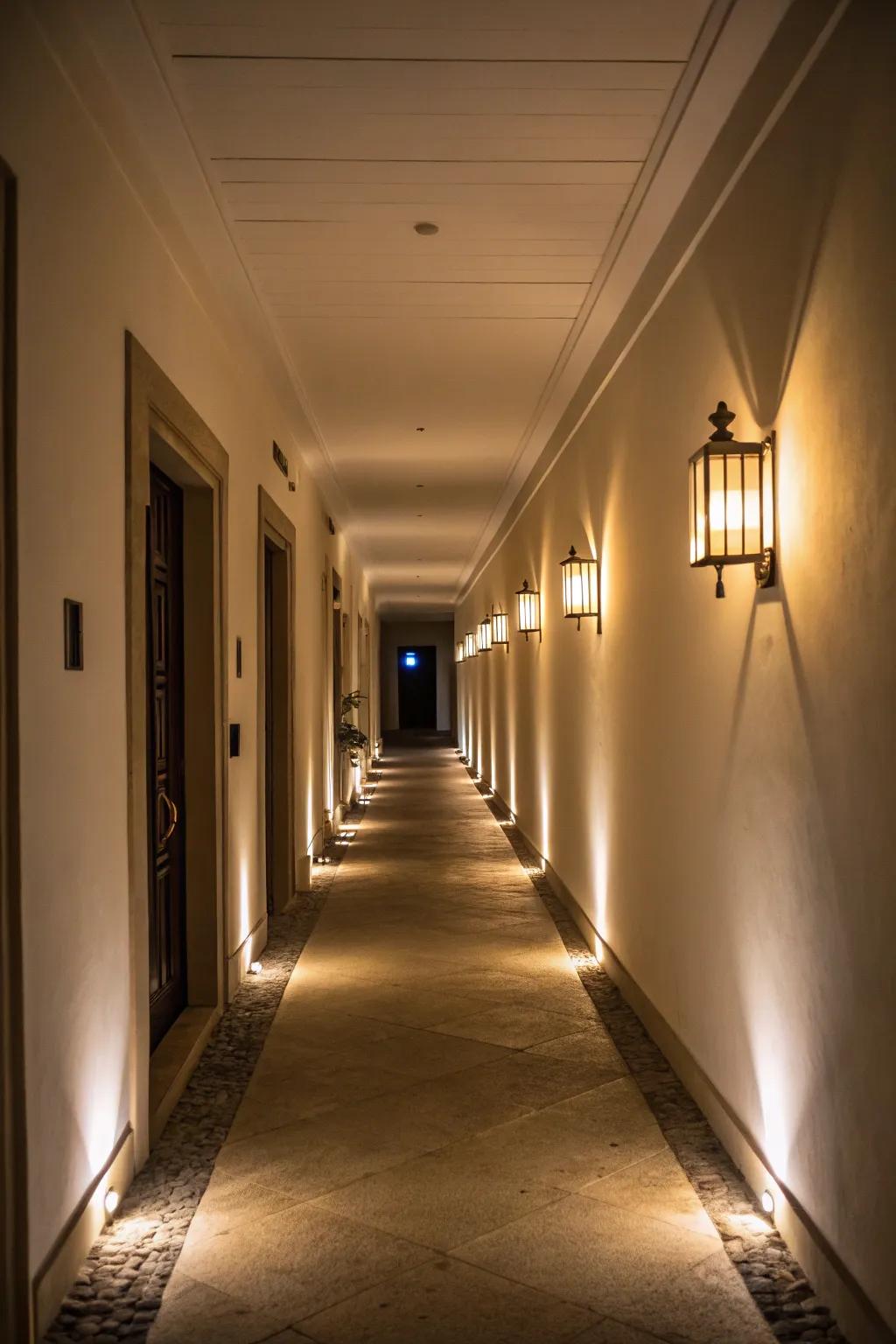 Night illumination offers a gentle radiance to softly brighten spaces.