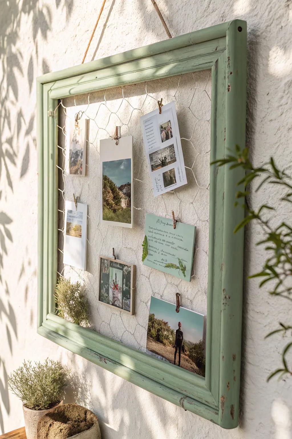 Made with love: With a customized bulletin board, turn your memories into art.