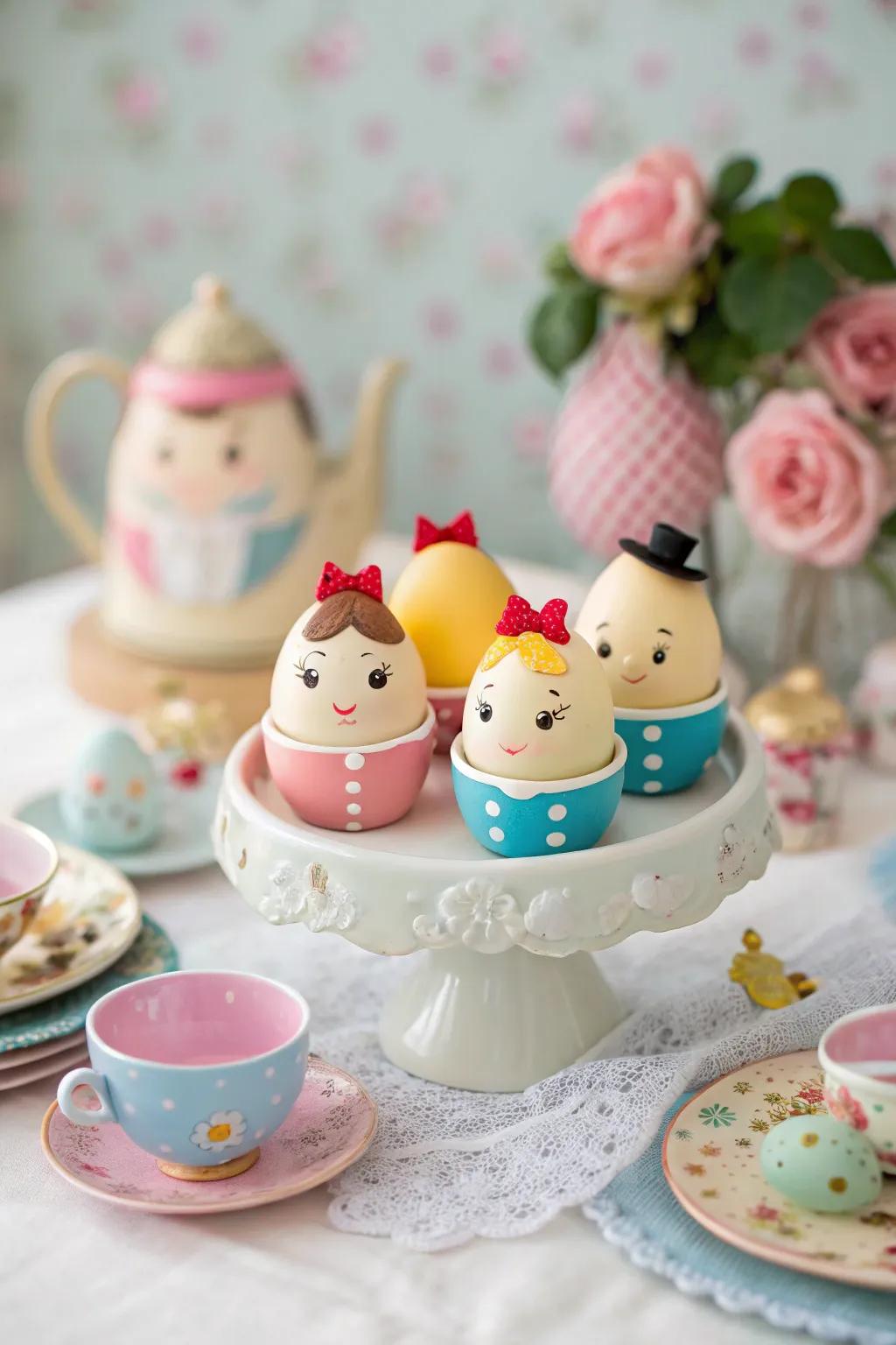 Fairy story-theme eggs that add magic to a fun tea party.
