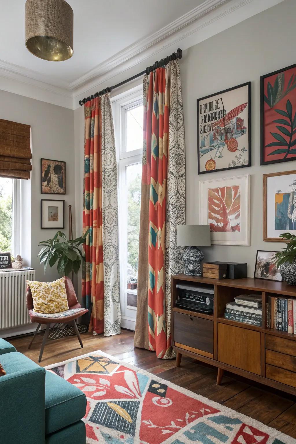 Artistic patterns bring a gallery-like atmosphere to your home.