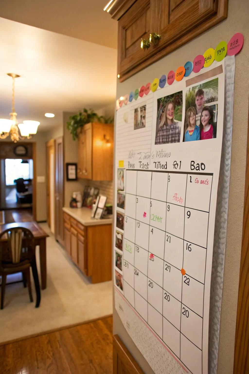 A personalized year planner keeps family memories present all year round.
