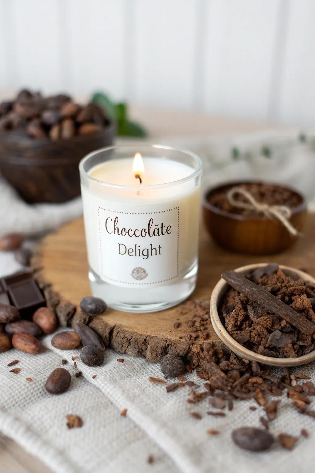 Cacao Indulgence Candle for a Sugary Treat