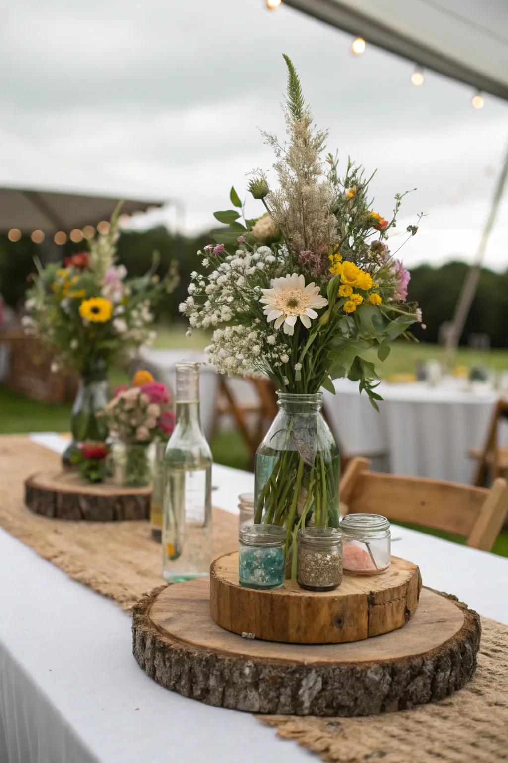 Earth-loving design adding sustainable charm to the wedding.