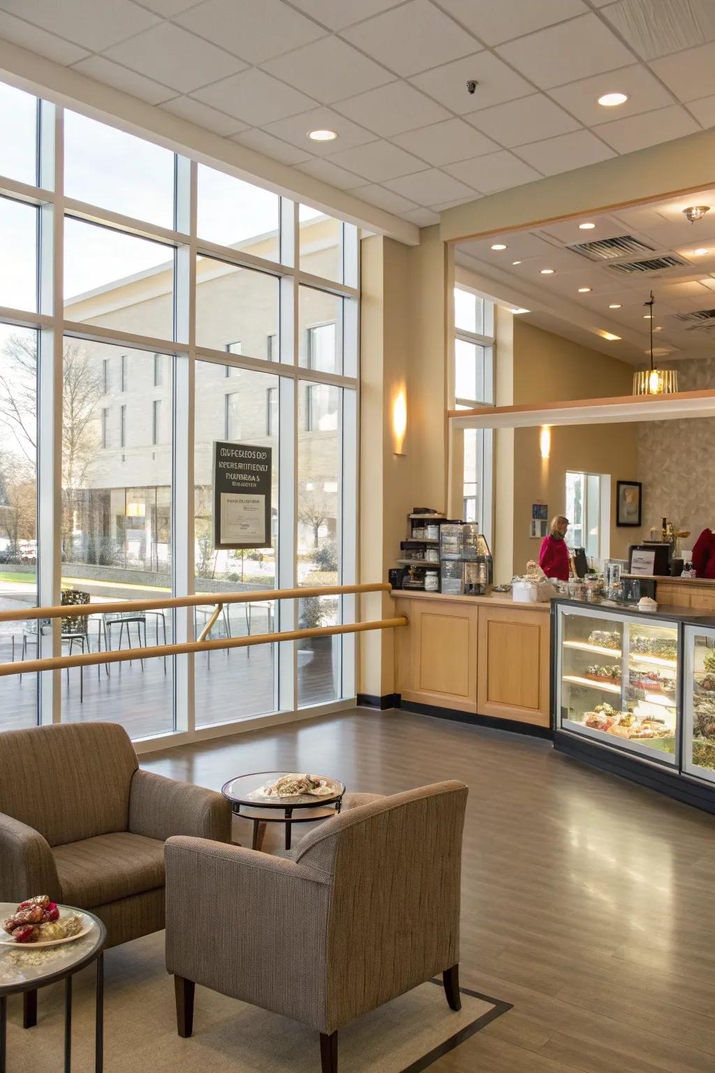 A compact caf&eacute; crafts a welcoming community hub.