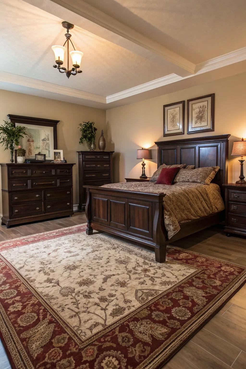 Statement carpets enhance the cohesion and luxury of a location.