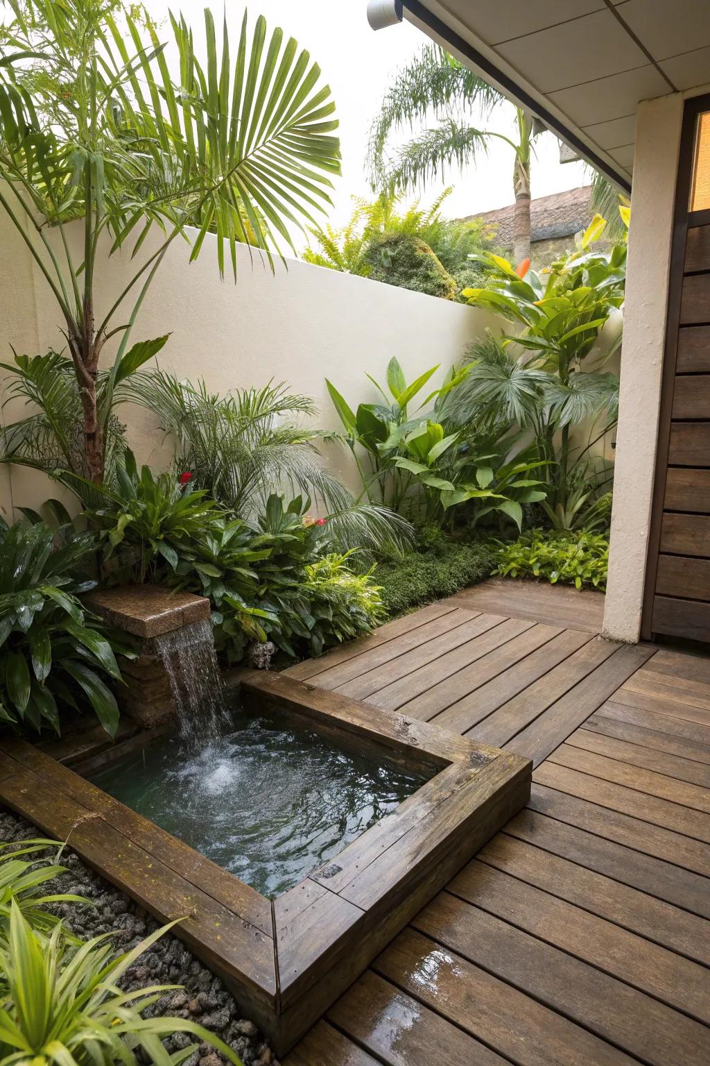 Water features enrich your deck, adding tranquility and beauty.