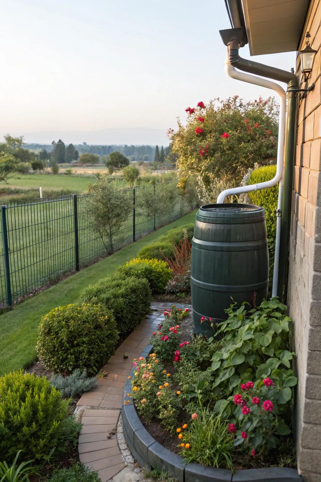 Water tanks provide green charm and functionality.