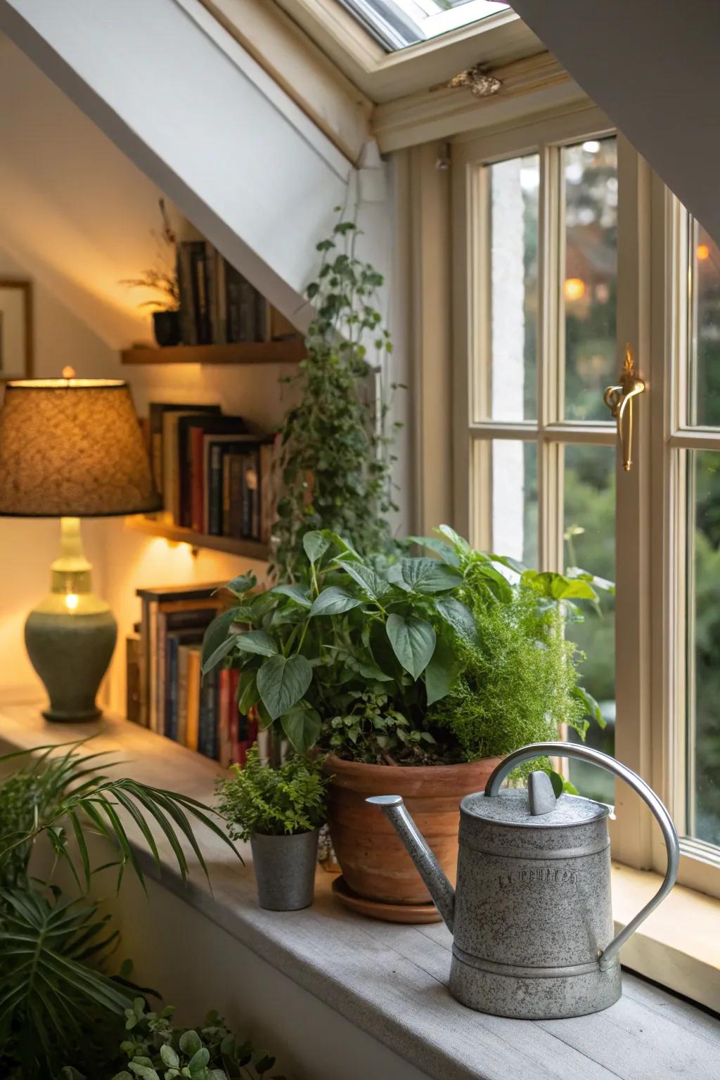 A rich interior garden to nurture your green thumb.