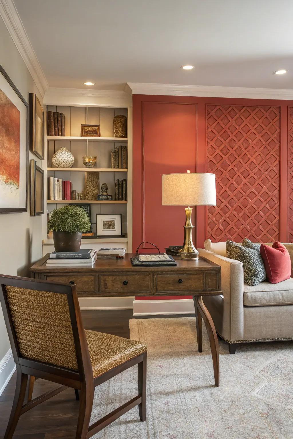 A wall adds charm and definition.