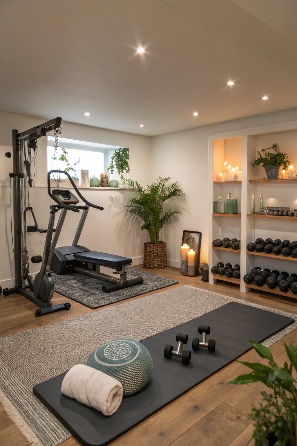 A space dedicated to yoga and meditation practices.