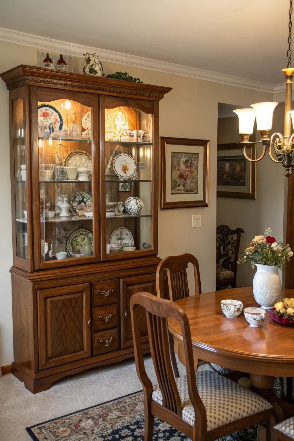 Display cabinets showcase your treasures while providing functional storage.