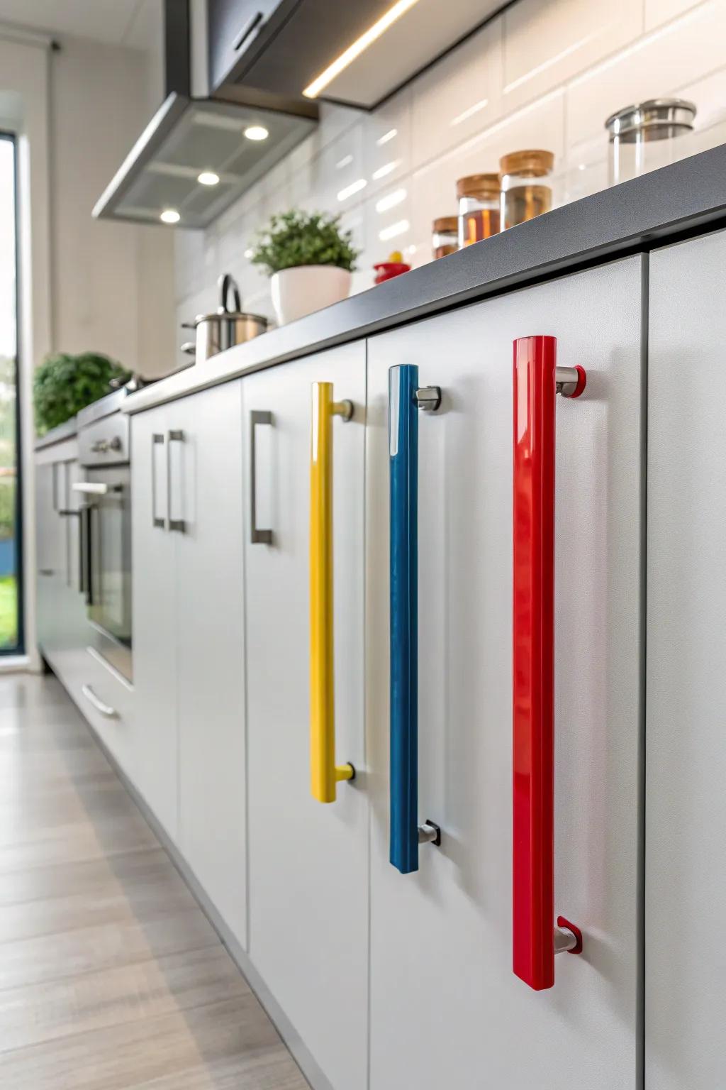 Acrylic rods introduce color and modern flair.