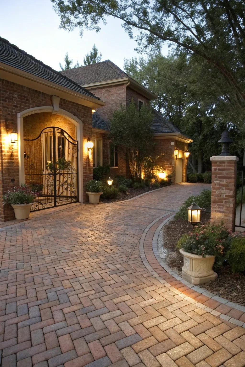 Bricks append warmth and classic charm to your driveway.