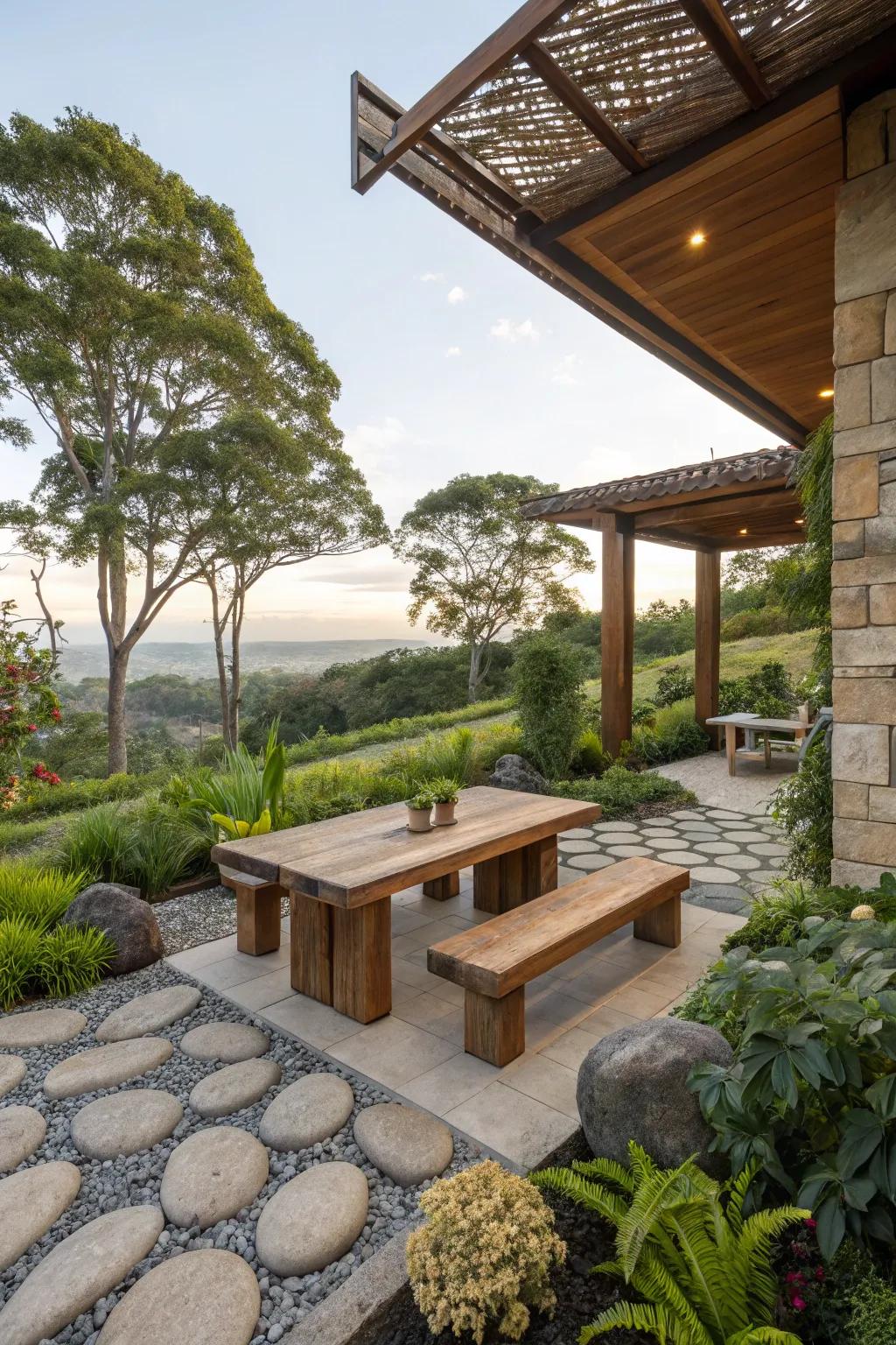A nature-inspired arrival hub brings serenity indoors.