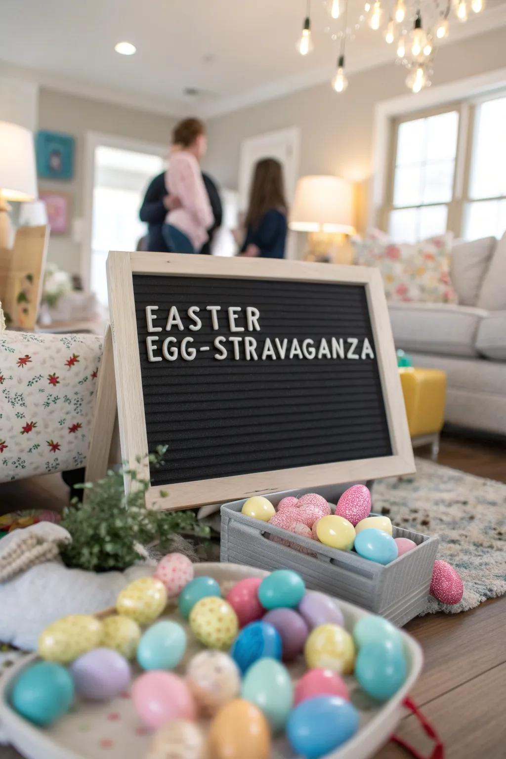 A spirited message for Easter egg enthusiasts.