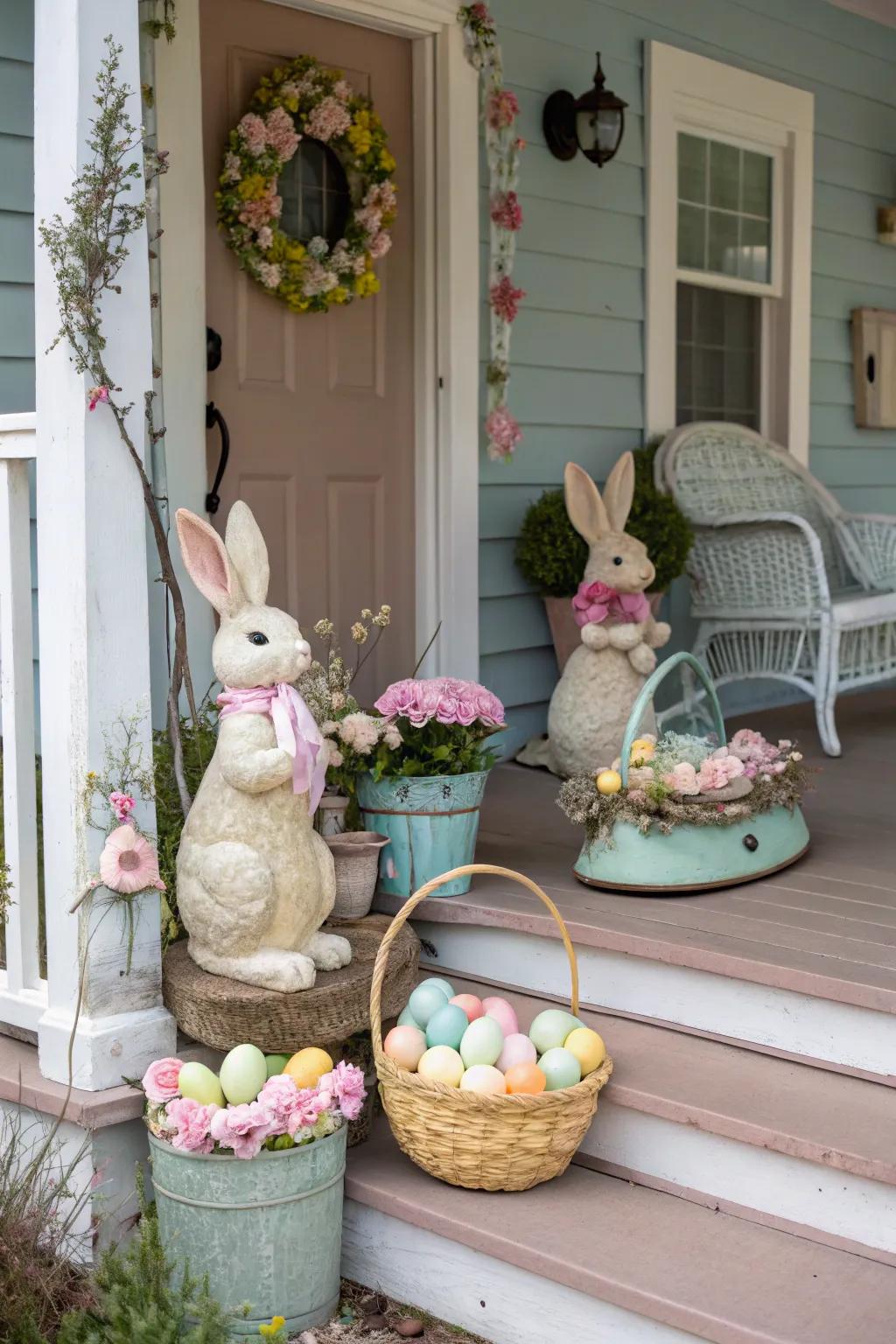Antique decor introduces nostalgic charm to your porch.