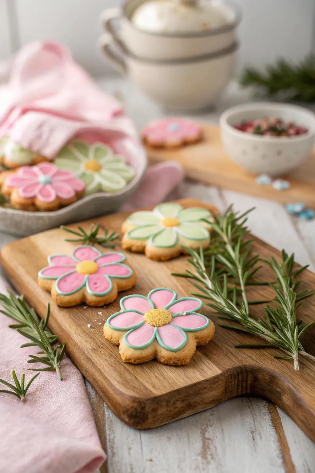 Elegant blossom biscuits with a botanical twist.