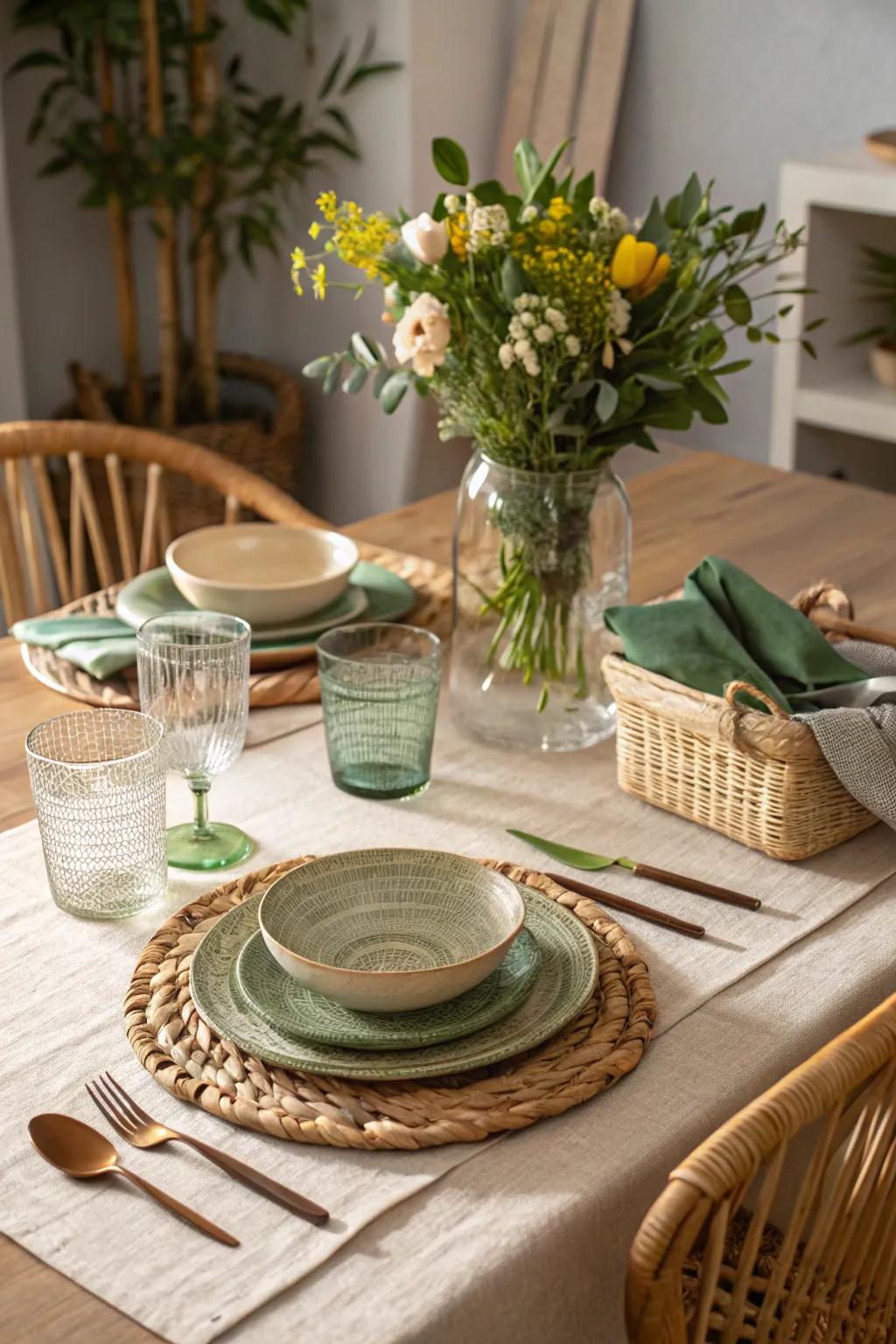 Eco-conscious details layer on style while being kind to the planet.