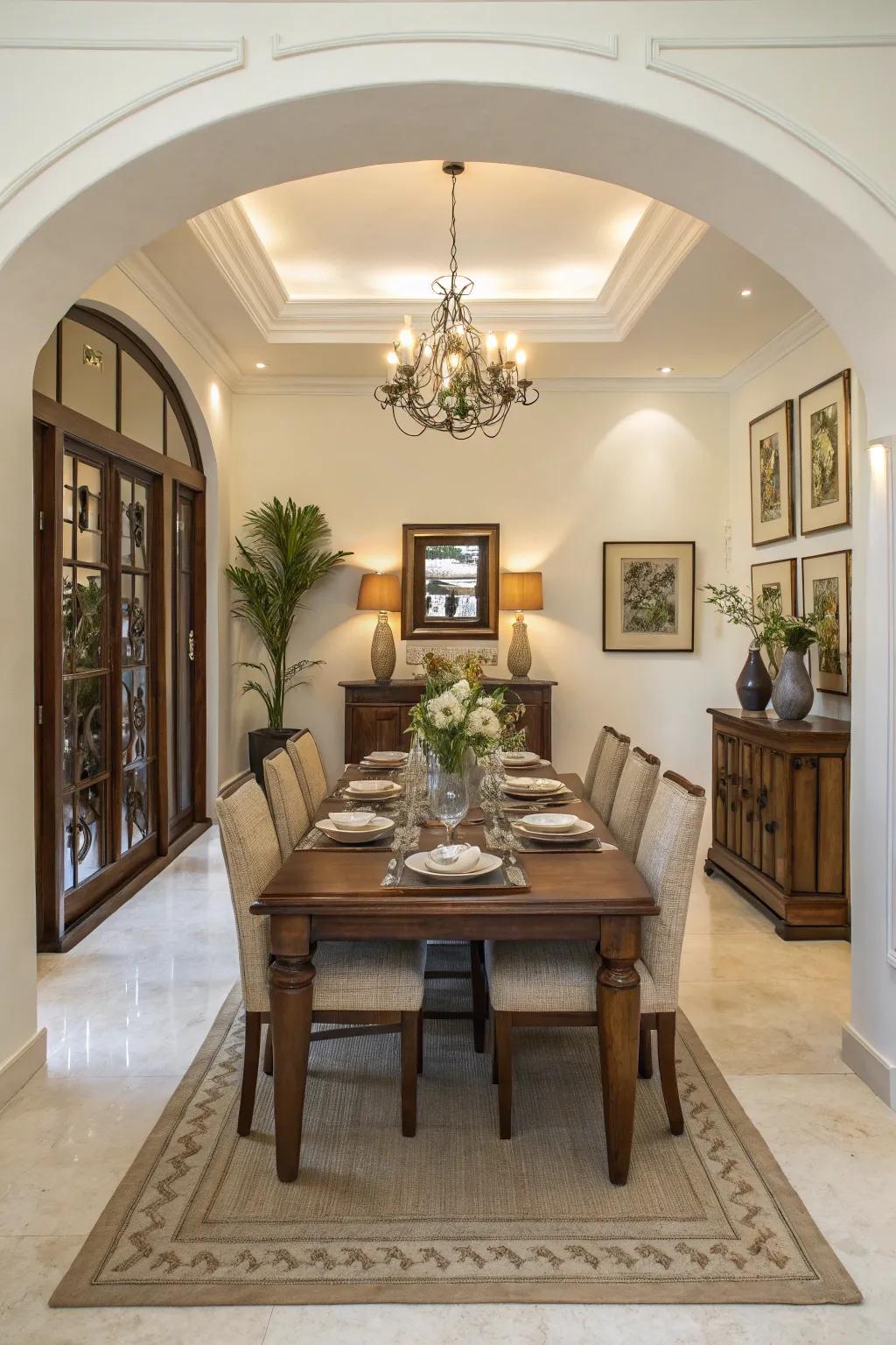 Symmetry and balance invite harmony into the space.