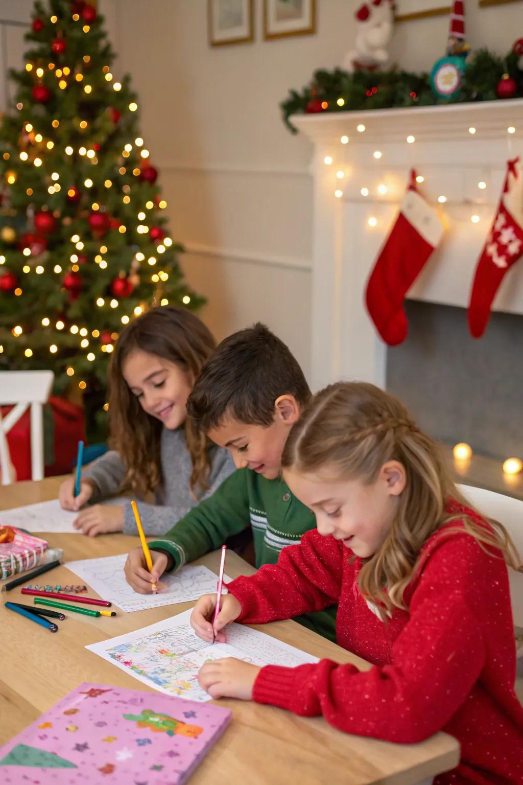 Permit your children's imaginations to soar as they draft letters to Santa.