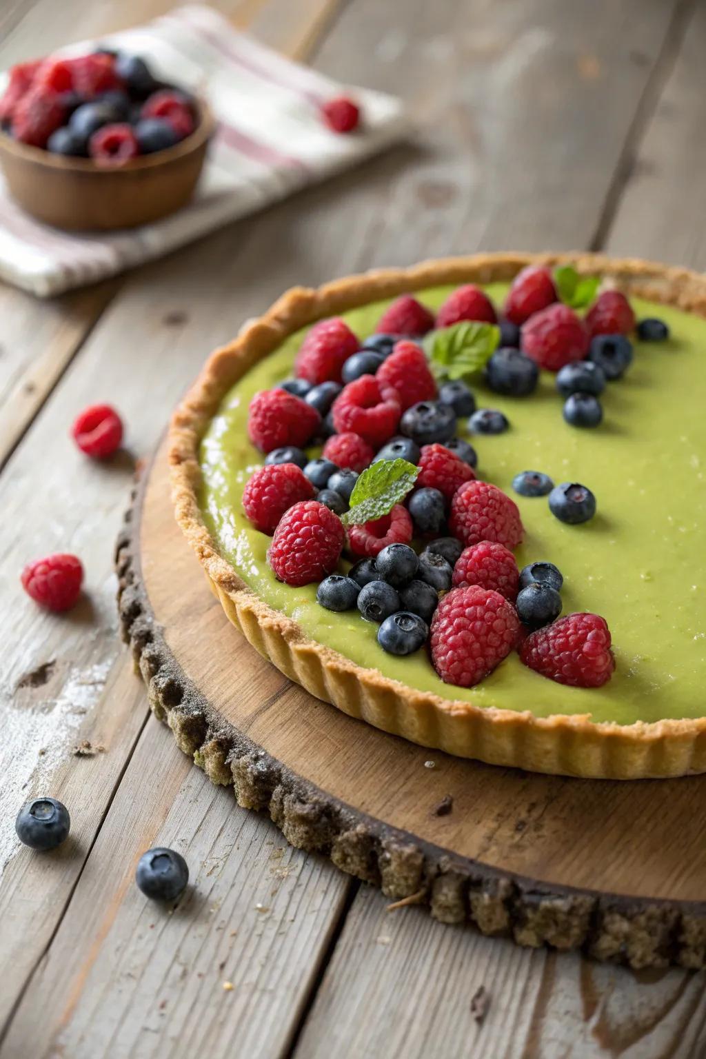 Fresh berries delivering a colorful and flavorful contrast.