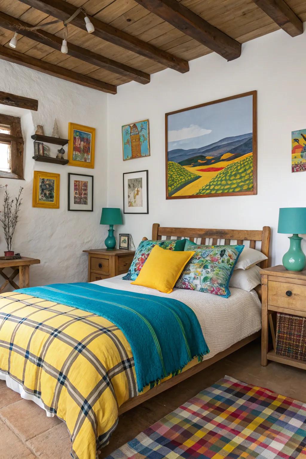 Vibrant color accents inject a playful element.