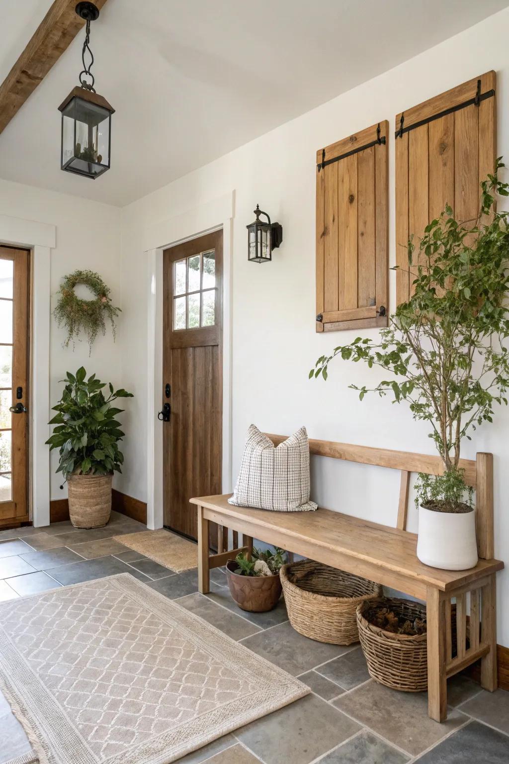 A minimalist bench highlights the beauty of materials and space.