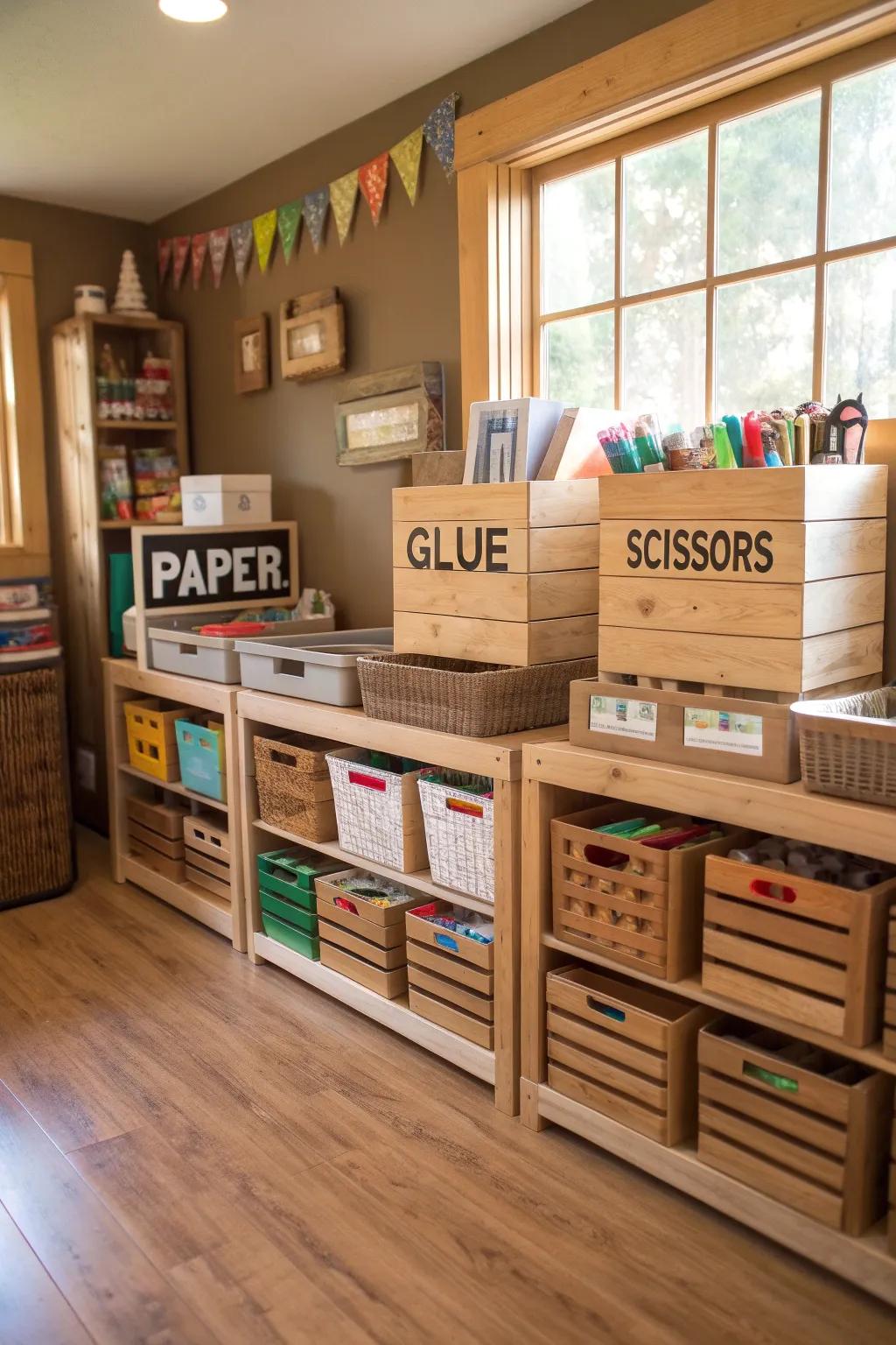 Maintain a tidy craft room.