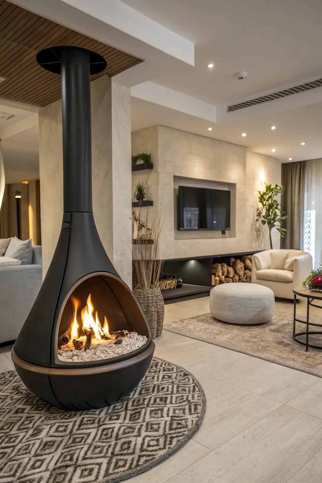 Discover the adaptability of a vegetable-based ethanol fireplace.