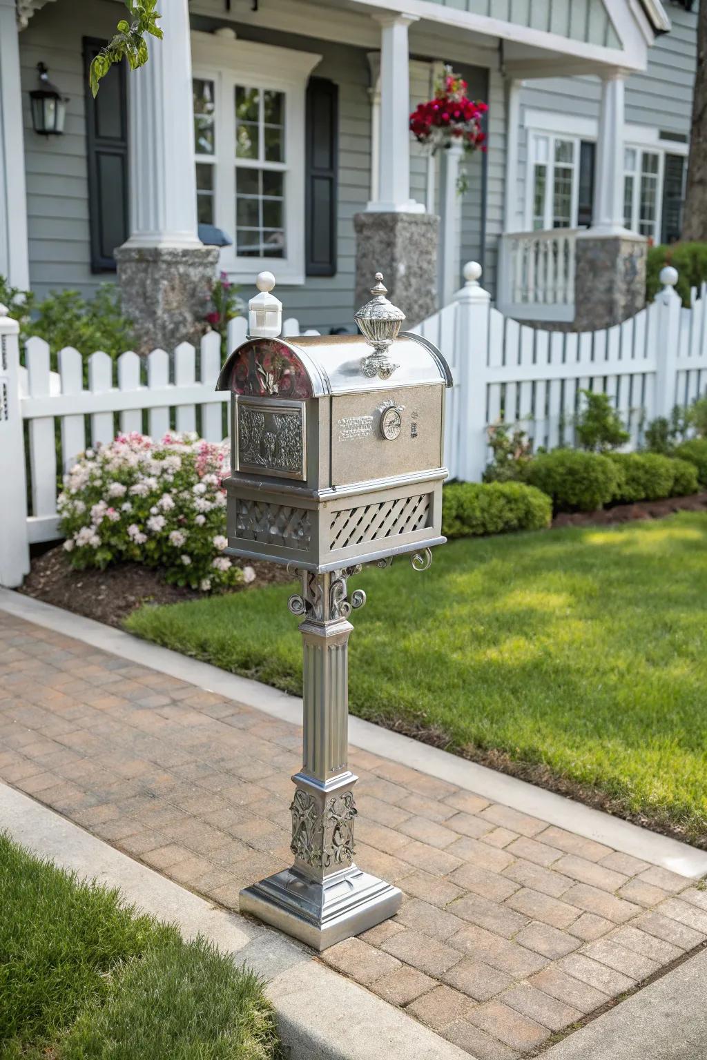 A bespoke mail receptacle, adding a personal signature to your home's frontage.