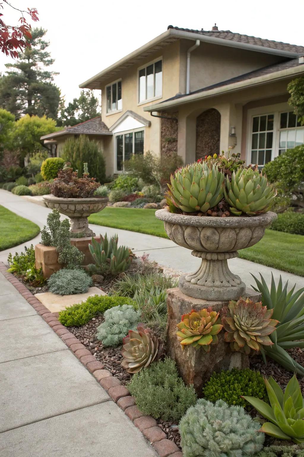 Artistic sets create dramatic focal points.