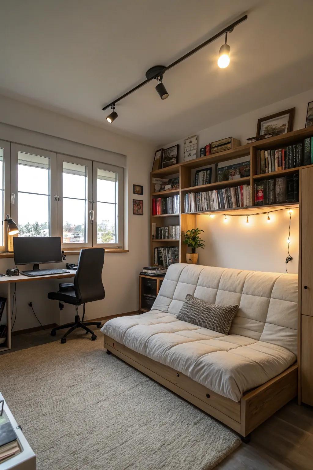 Layered lighting enhances the adaptability of your office space.